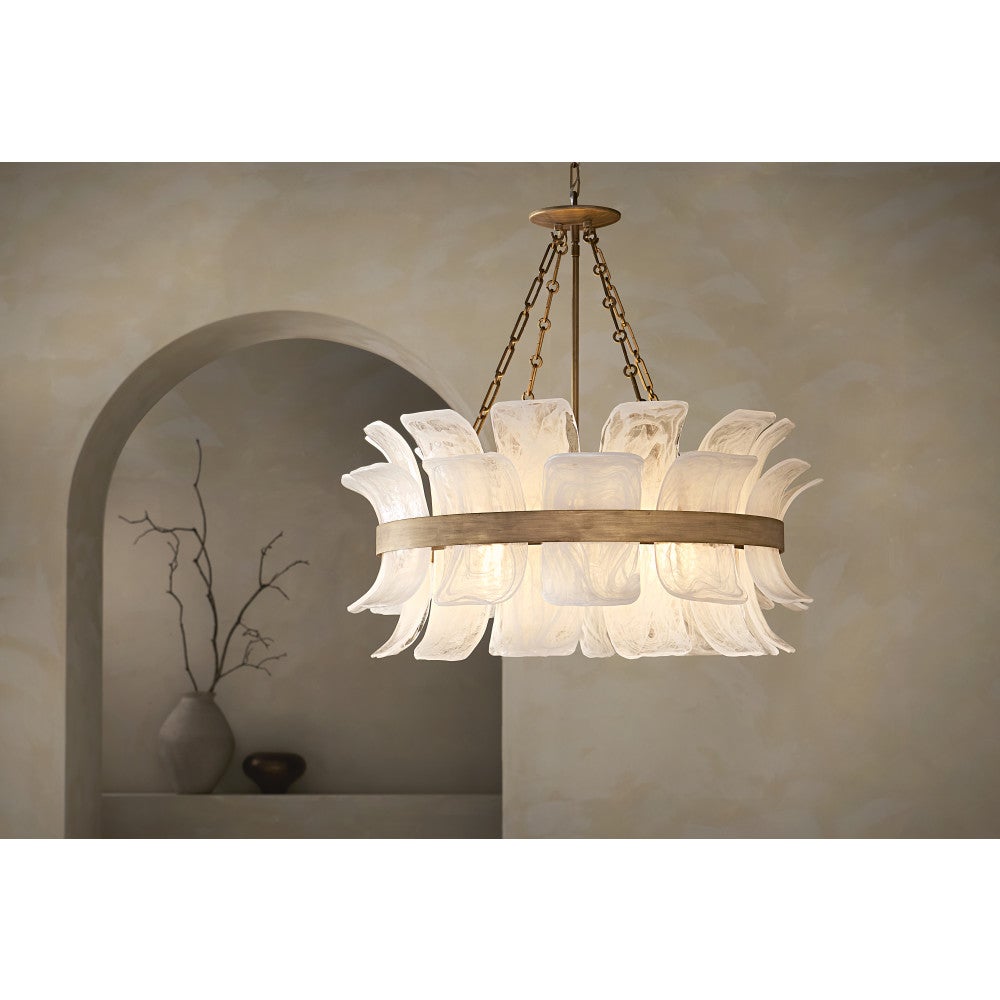 Fredrick Ramond FR46914BNG Fleur Pendant in Burnished Gold