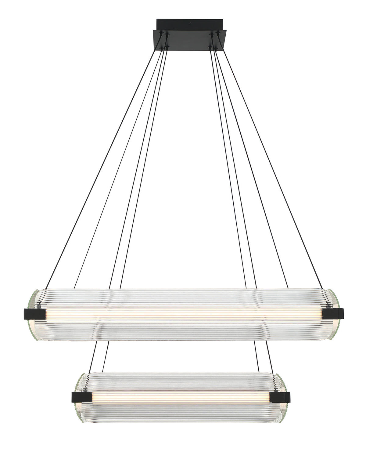 Eurofase 50054-022 Neoness LED Geometric Chandelier in Matte Black