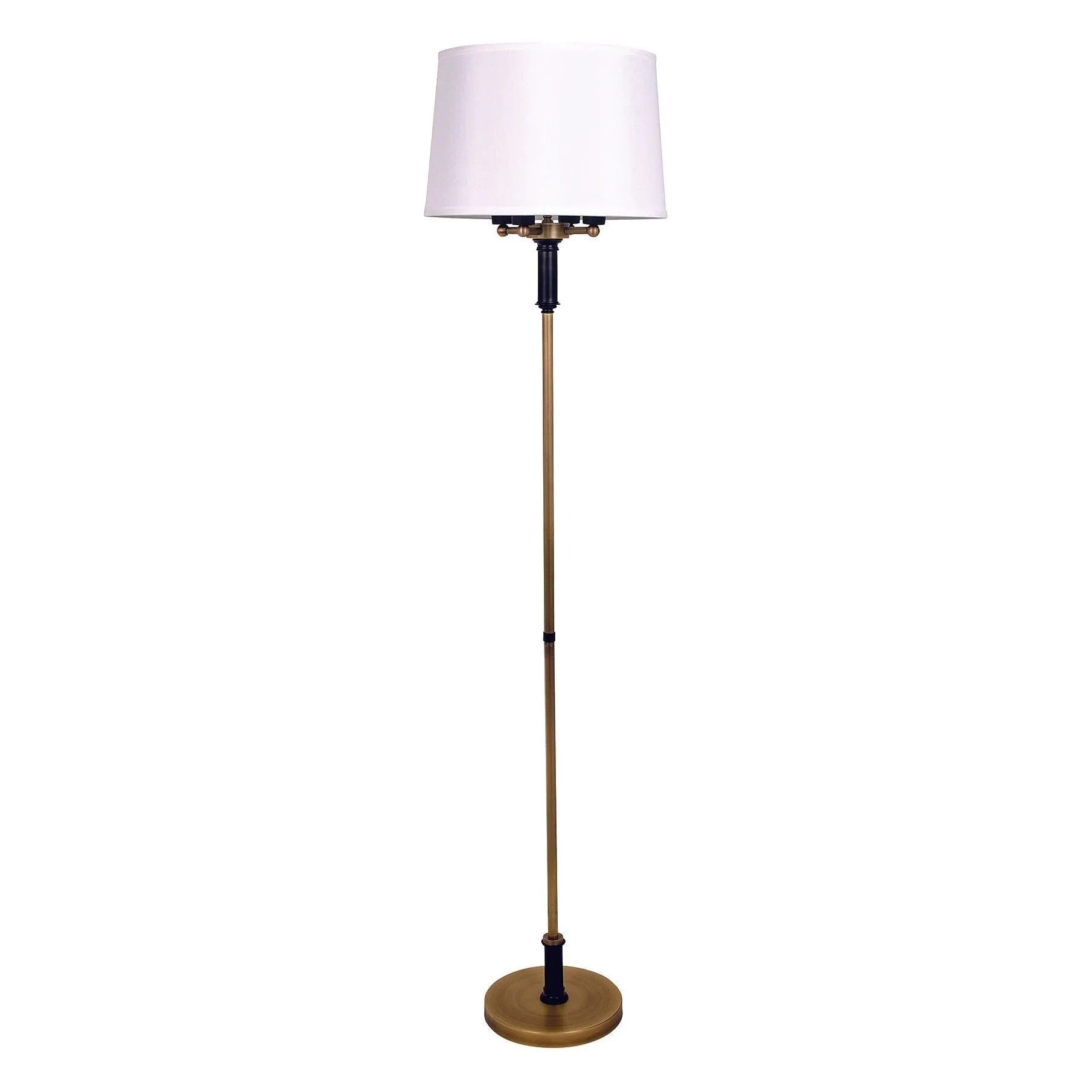 House of Troy - A702-AB/BLK - Four Light Floor Lamp - Alpine - Antique Brass/Black