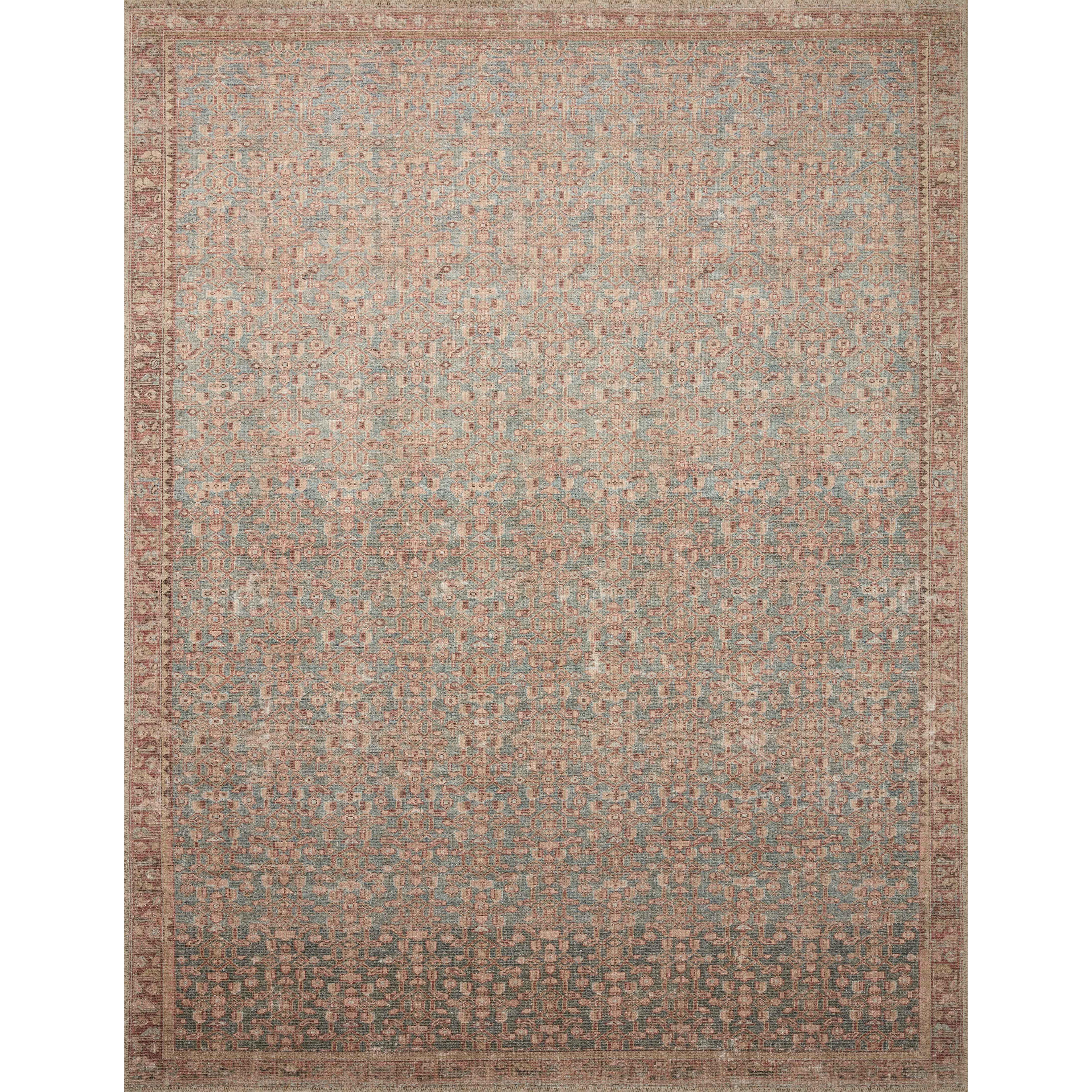 Aubrey AUB-04 Blue / Terracotta