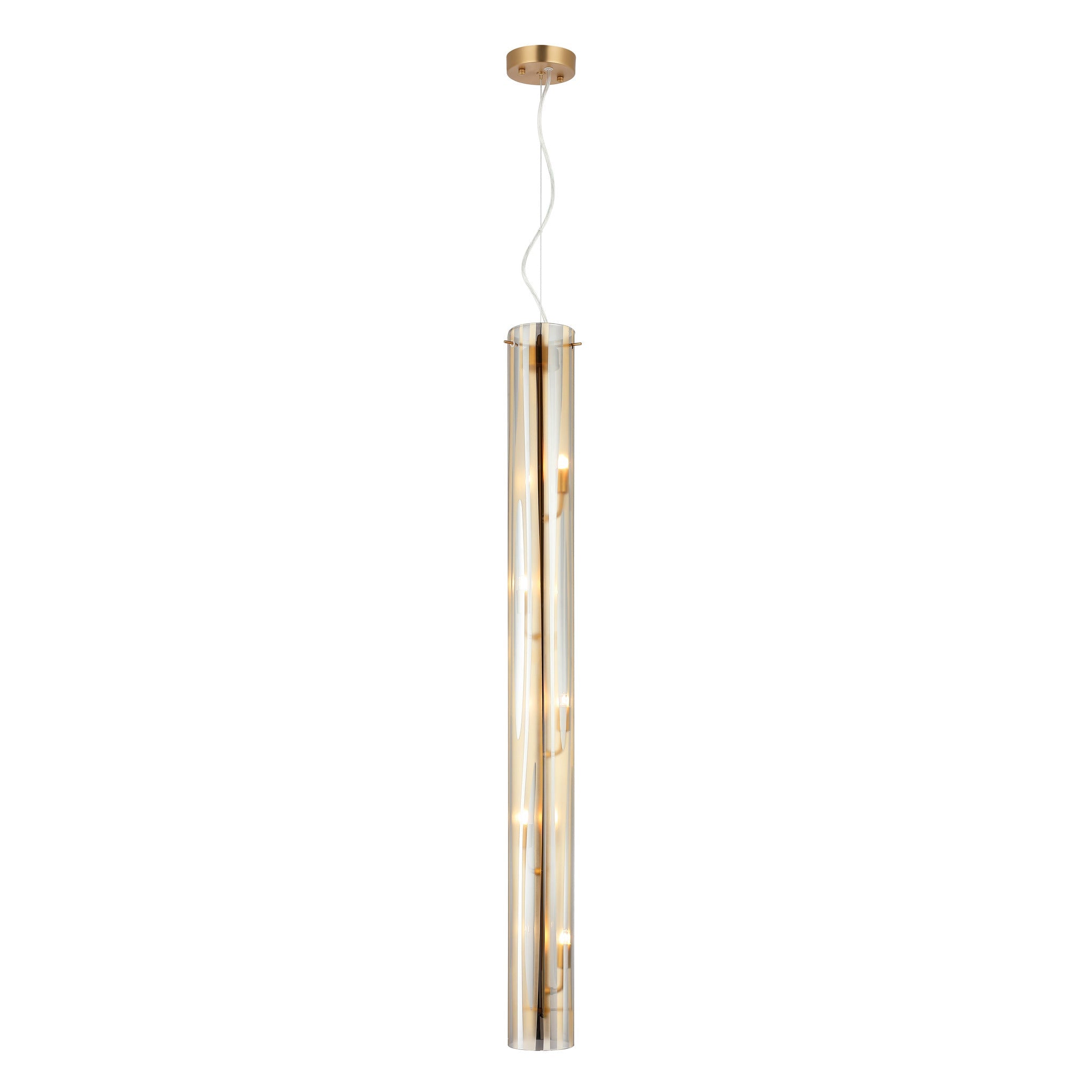 Varaluz - AC1072SG - Cinq Lumières Suspension - Empire Chroman - Or satiné