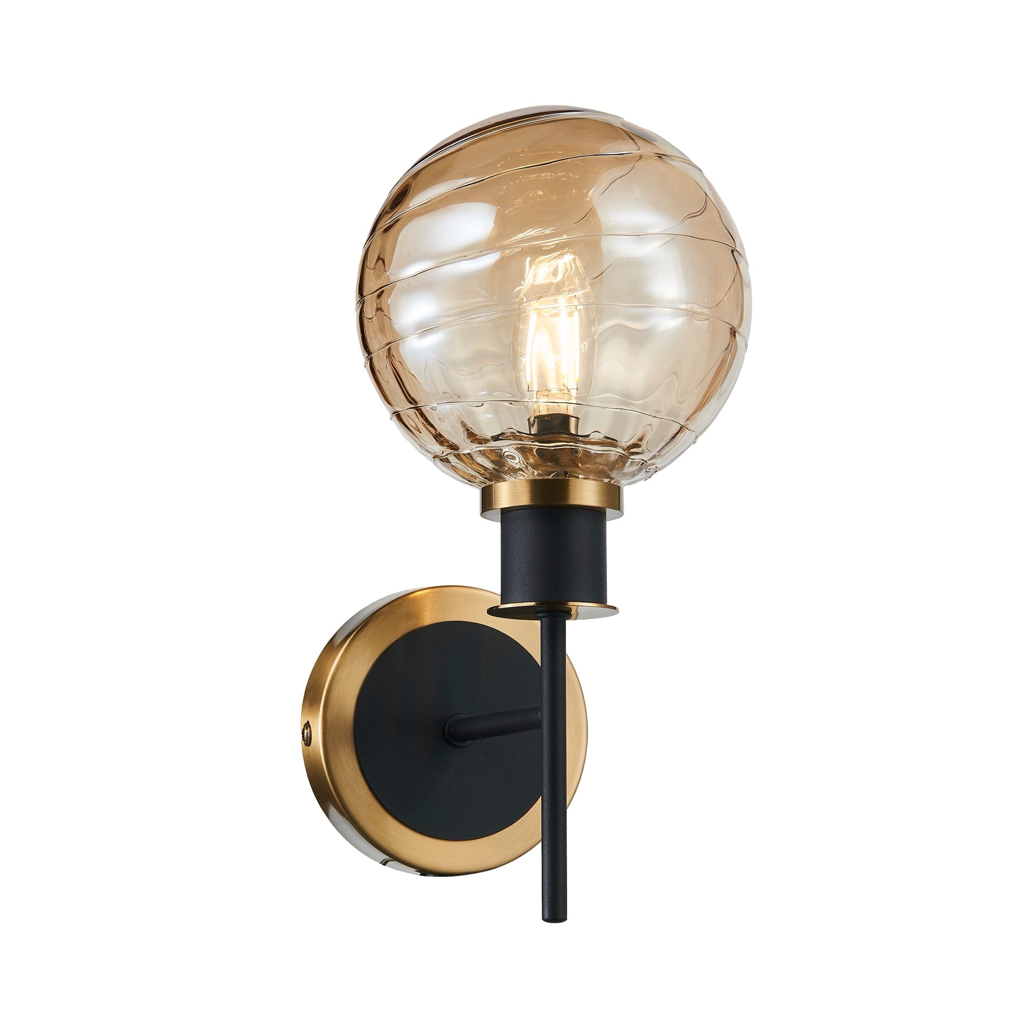 Artcraft Canada - AC11871AM - One Light Wall Sconce - Gem - Black and Brushed Brass