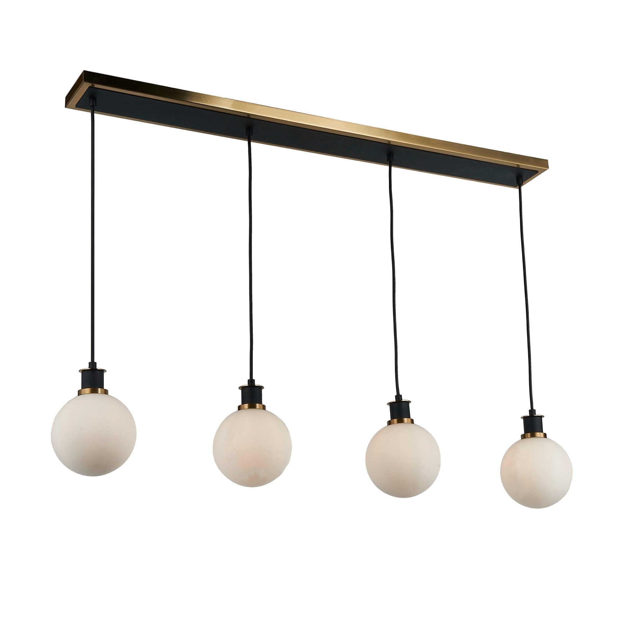 Artcraft Canada - AC11874WH - Four Light Island/Pool Table - Gem - Black and Brushed Brass