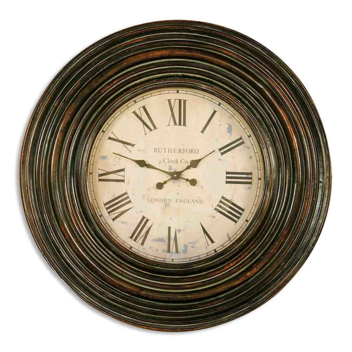 Uttermost 06726 Trudy Wall Clock in Distressed Burnished Brown