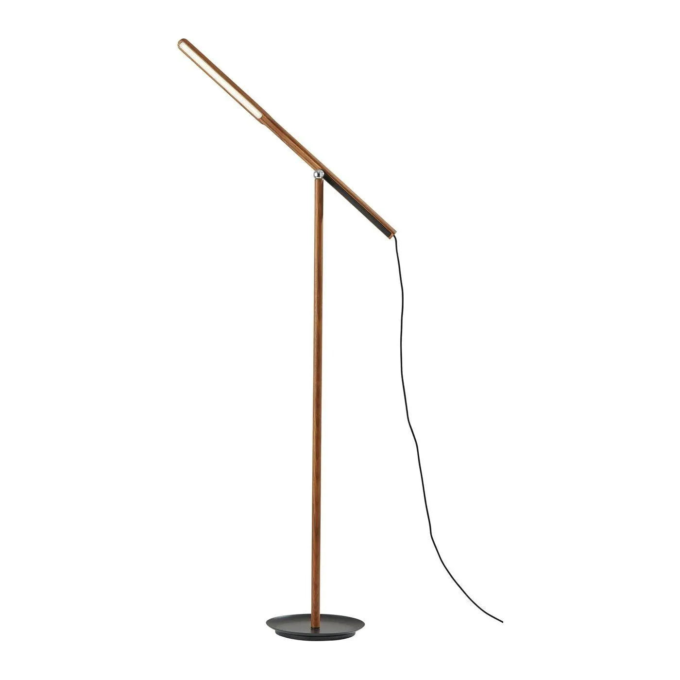 Adesso Home - AD9113-01 - LED Floor Lamp - Gravity - Black Ash Wood