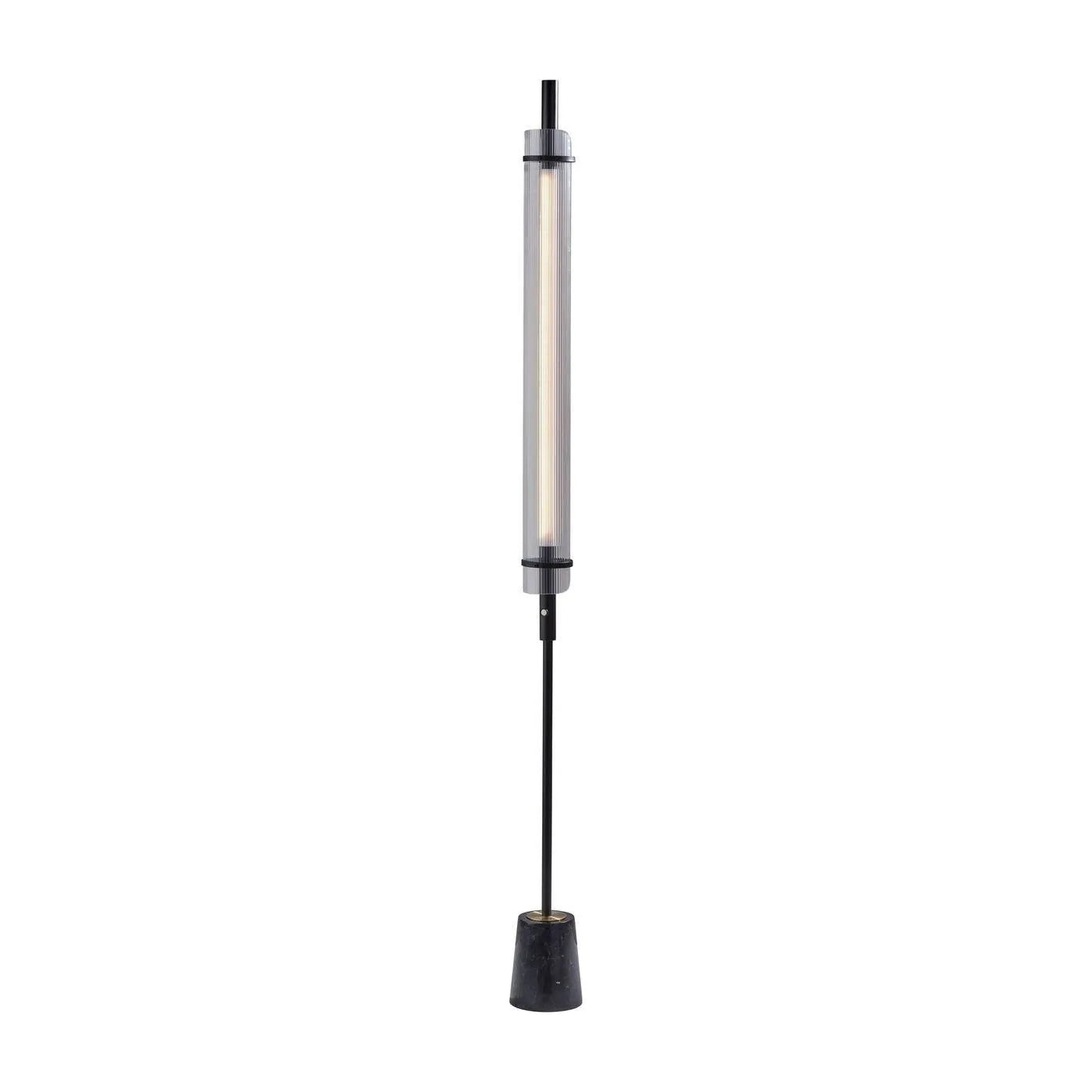 Adesso Home - AD9211-01 - LED Floor Lamp - Flair - Black W. Antique Brass Accents