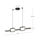 Kuzco Lighting LP92636-BK Airen LED Linear Pendant in Black