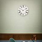 Horloge murale romaine Arne Jacobsen Clocks 43642, blanc/noir