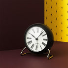 Arne Jacobsen Clocks 43671 Roman Table Clock in White/Black
