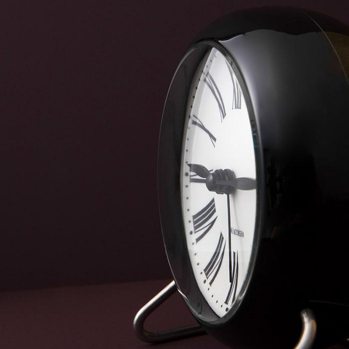 Arne Jacobsen Clocks 43671 Roman Table Clock in White/Black