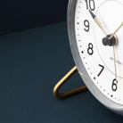 Arne Jacobsen Clocks 43674 Station Table Clock in Grey/White