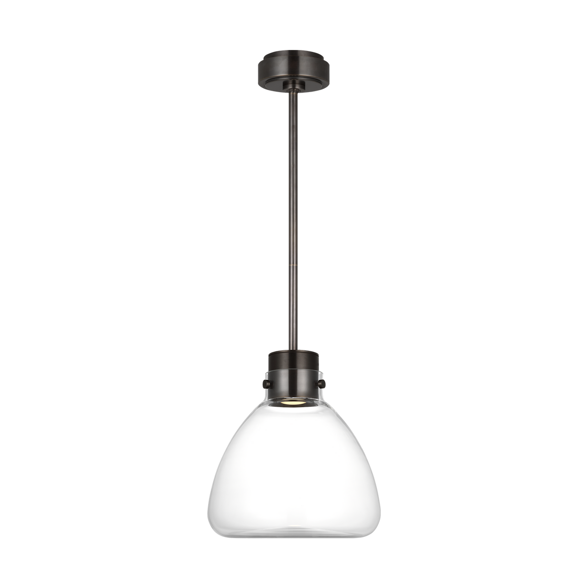 Visual Comfort Modern Collection - AKPD595WDBBZCE - Morgan 12 Pendant - Morgan - Burnished Bronze with Clear Glass