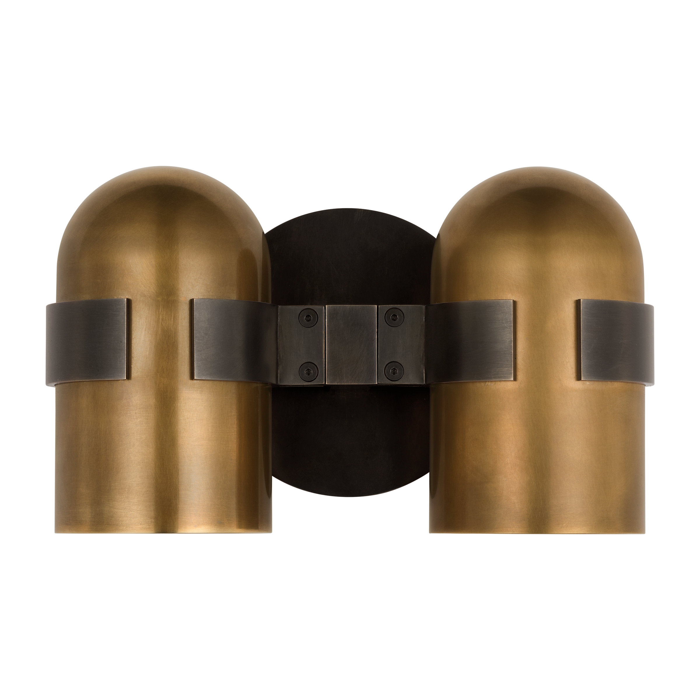 Visual Comfort Modern Collection - AKWS33927BDZ/BWB - Octavia Medium Sconce - Octavia - Blackened Bronze and Bright Worn Brass