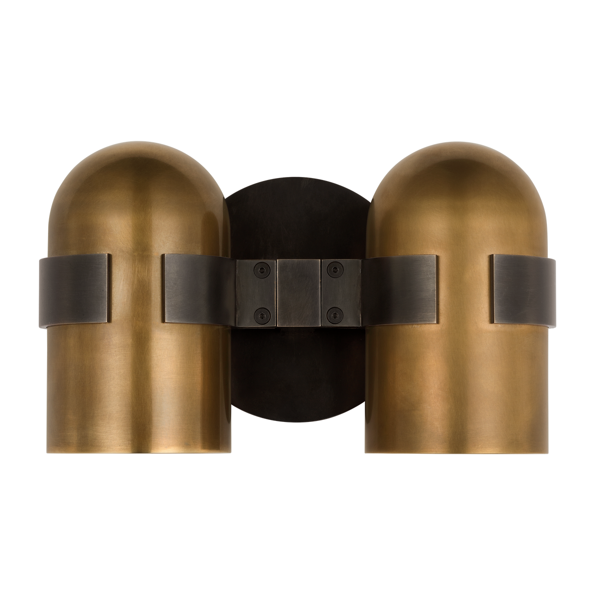 Visual Comfort Modern Collection - AKWS33927BDZ/BWB - Octavia Medium Sconce - Octavia - Blackened Bronze and Bright Worn Brass