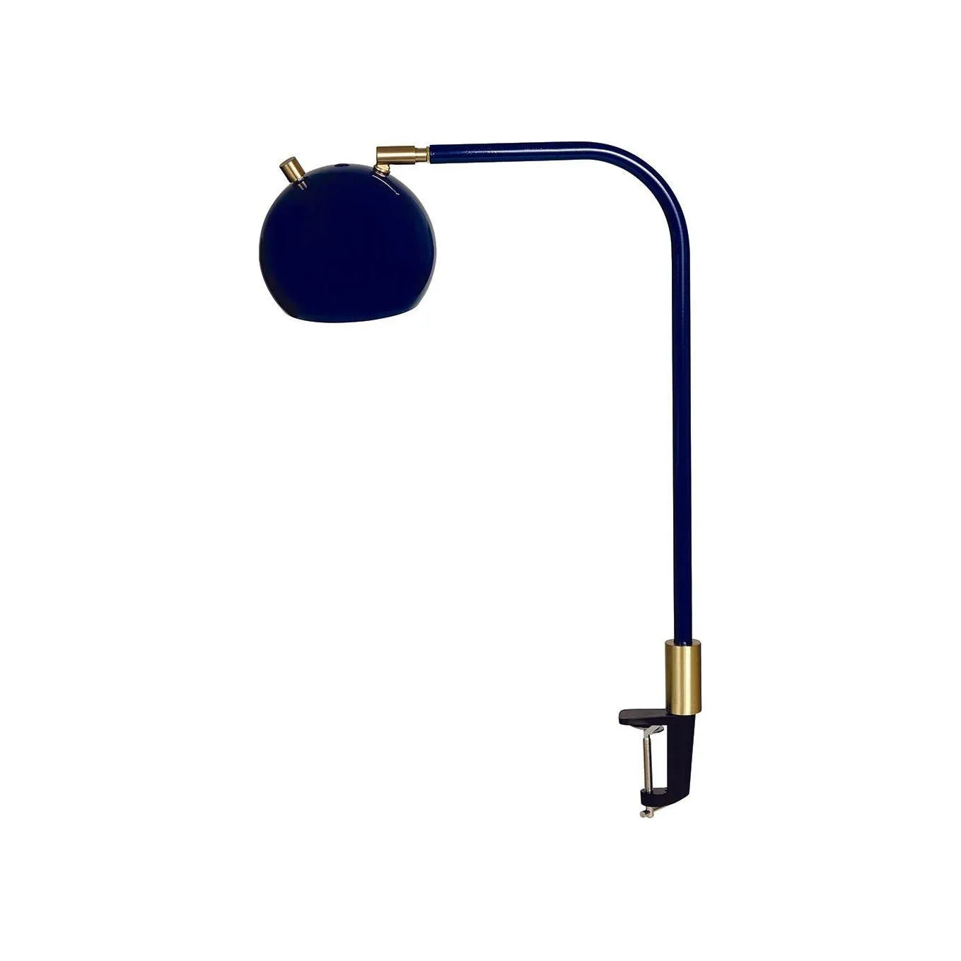House of Troy - AR401-NB/SB - LED Clip On Table Lamp - Aria - Navy Blue/Satin Brass