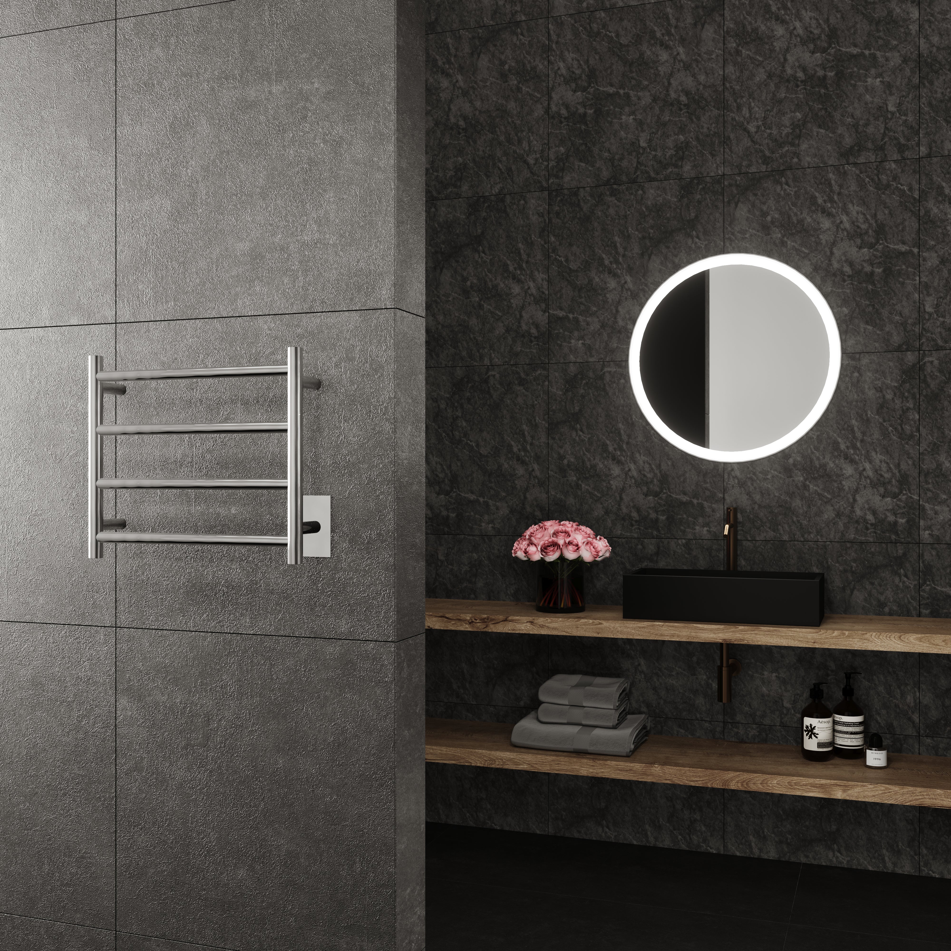 Paris Mirror - ARTECHR04 - Towel Warmer - Artemis - Chrome