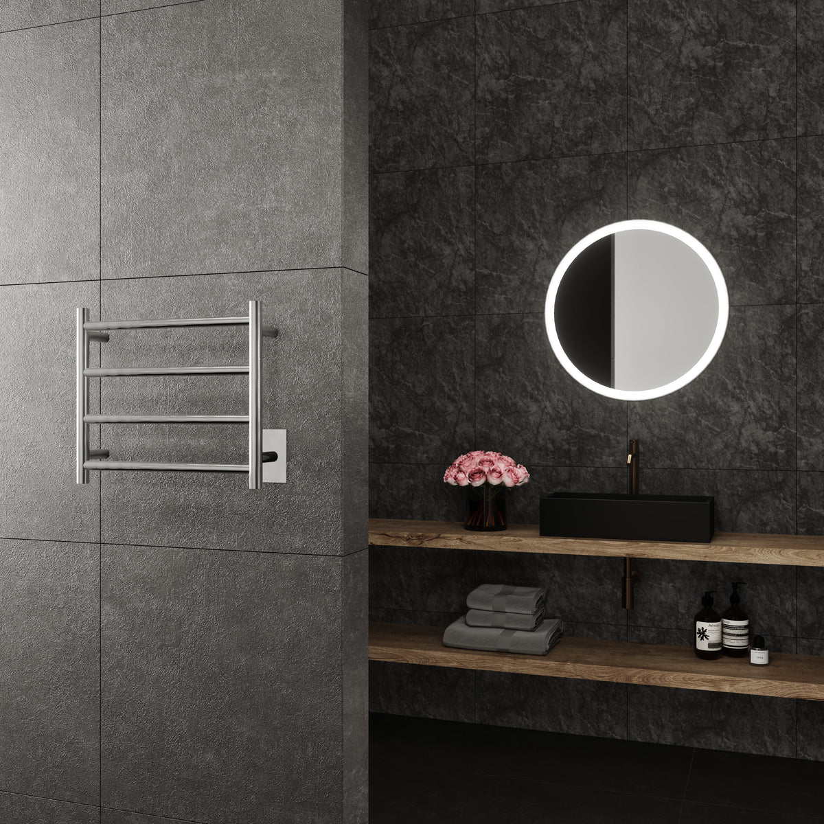 Paris Mirror - ARTECHR04 - Towel Warmer - Artemis - Chrome