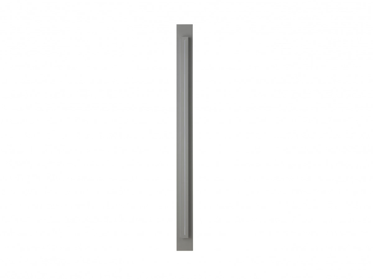Avenue Outdoor Raised Panel LED Wall Sconce AV3268-SLV front view — 68"H silver rectangular fixture with protruding center LED panel, white background