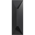 Avenue Outdoor 5-CCT Up/Down LED Wall Sconce AV4914-BK-5CCT front view — 14"H black semi-square body with upper and lower light slots, white background