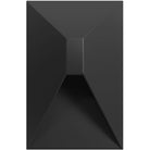 Avenue Outdoor 5-CCT Rectangular LED Wall Sconce AV5008-BK-5CCT front view — 8"H compact black rectangle with white LED face, white background