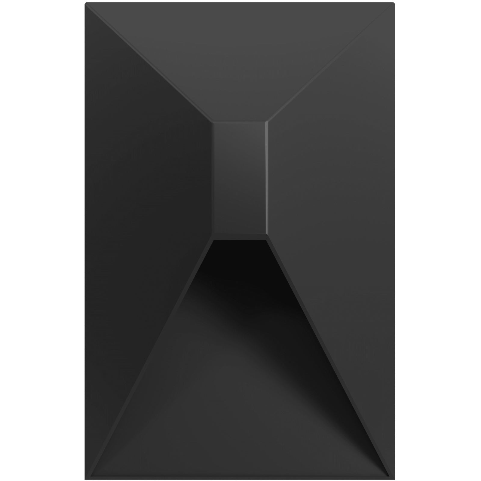 Avenue Outdoor 5-CCT Rectangular LED Wall Sconce AV5008-BK-5CCT front view — 8"H compact black rectangle with white LED face, white background