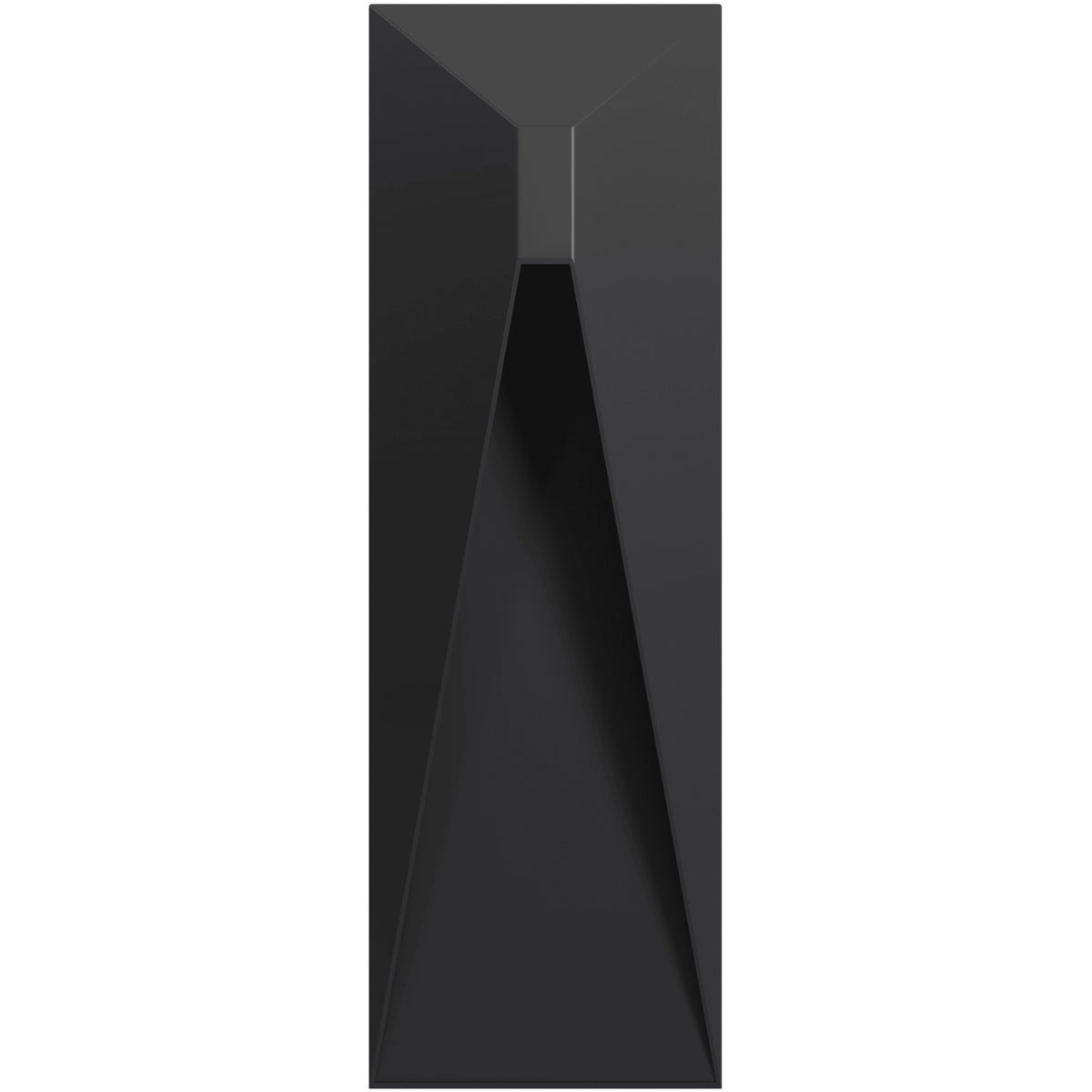 Avenue Outdoor 5-CCT Rectangular LED Wall Sconce AV5014-BK-5CCT front view — 14"H compact black rectangle with white LED face, white background
