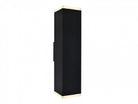 Avenue Outdoor Up/Down LED Wall Sconce AV9892-BLK front view — 20"H black rectangle with open top and bottom light voids, white background