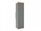 Avenue Outdoor Up/Down LED Wall Sconce AV9892-SLV front view — 20"H silver rectangle with open top and bottom light voids, white background