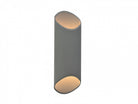 Avenue Outdoor Cylindrical LED Wall Sconce AV9895-SLV front view — 12"H slim silver round cylinder on white background, 7-inch diameter