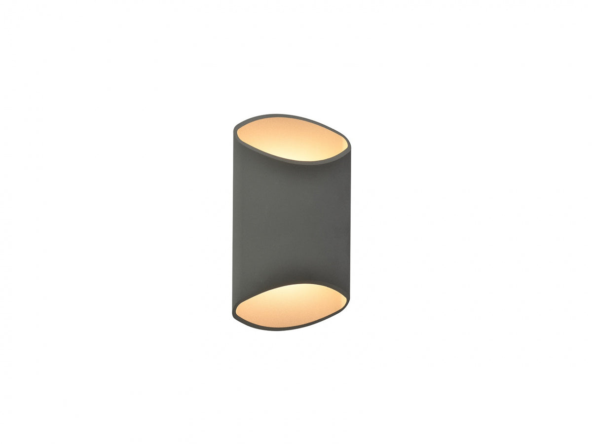 Avenue Outdoor Cylindrical LED Wall Sconce AV9897-SLV front view — 20"H slim silver round cylinder on white background, 7-inch diameter