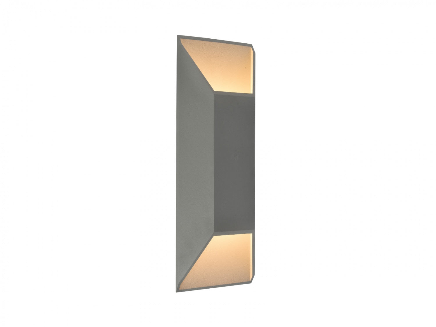 Avenue Outdoor Large Cylindrique LED Murale AV9898-SLV vue de face — Cylindre rond argenté de 30,5 cm de hauteur avec une projection murale de 10 cm, fond blanc