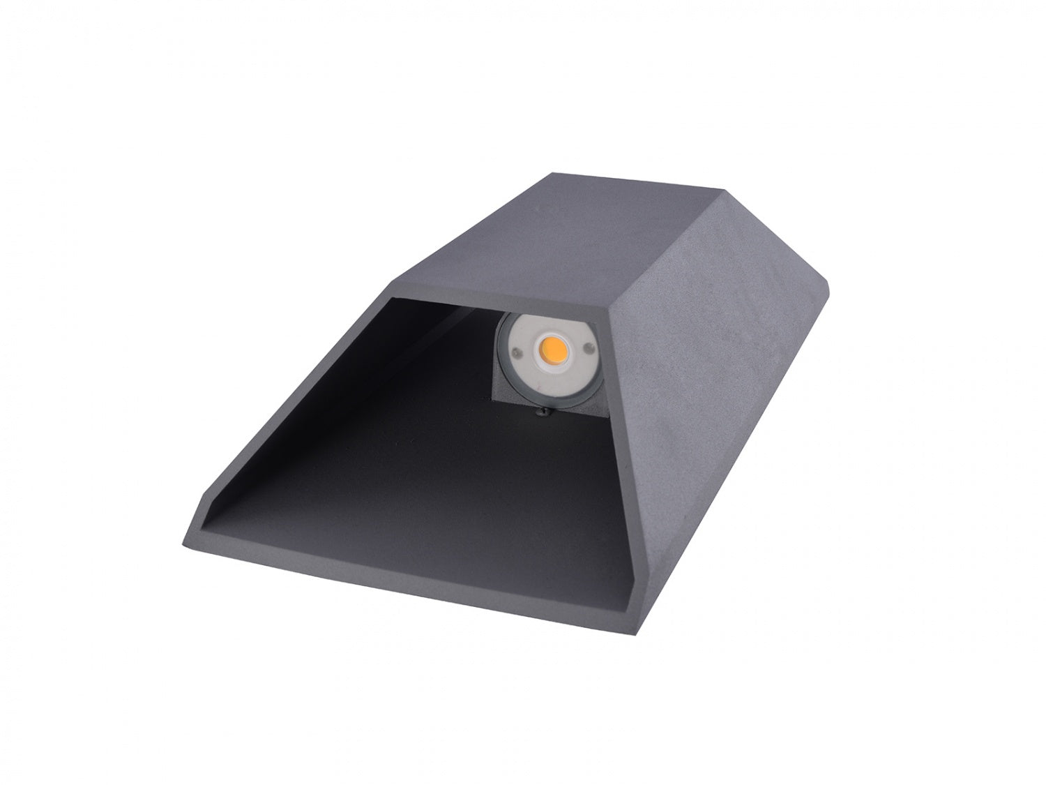 Avenue Outdoor Large Cylindrique LED Murale AV9899-SLV angle trois-quarts — sa profondeur plus importante le distingue du cylindre fin, finition argentée