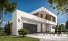 Avenue Outdoor Large Cylindrique LED Murale Profil latéral AV9899-SLV — Profondeur visible de 10 cm, section transversale circulaire sur le corps argenté