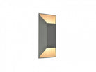 Avenue Outdoor Large Cylindrique LED Murale Vue de face AV9899-SLV — Cylindre rond argenté de 40,6 cm de hauteur avec une projection murale de 10,2 cm, fond blanc