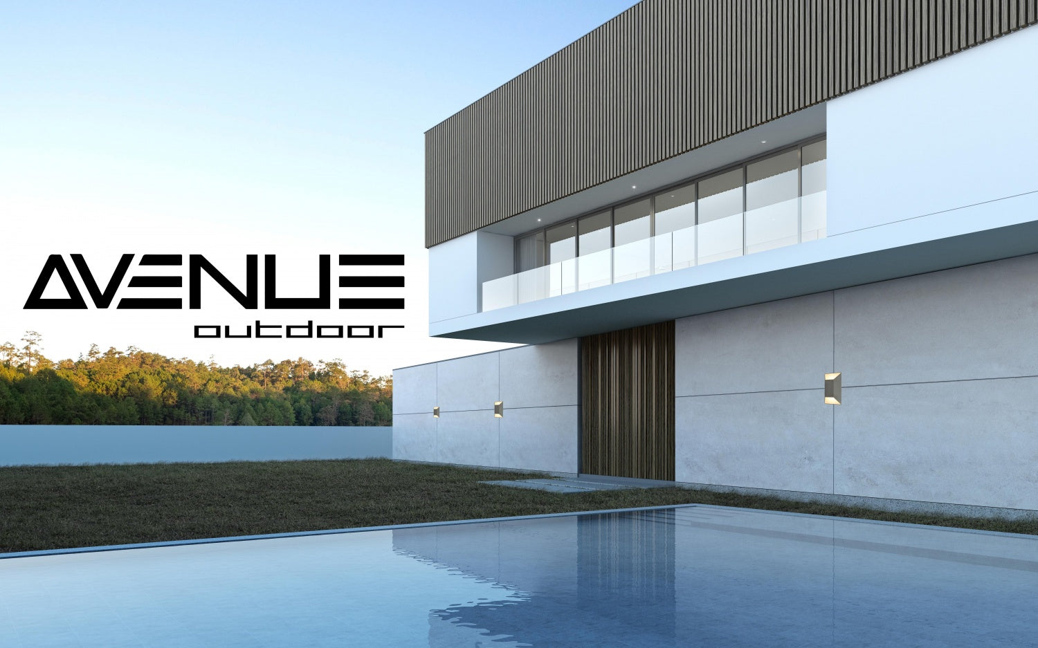 Avenue Outdoor Large Cylindrique LED Murale Profil latéral AV9900-SLV — Profondeur visible de 10 cm, section transversale circulaire sur le corps argenté