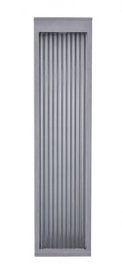 Avenue Outdoor Rectangular LED Wall Sconce AV9903-SLV front view — 24"H silver flat rectangle with frosted LED face panel, white background