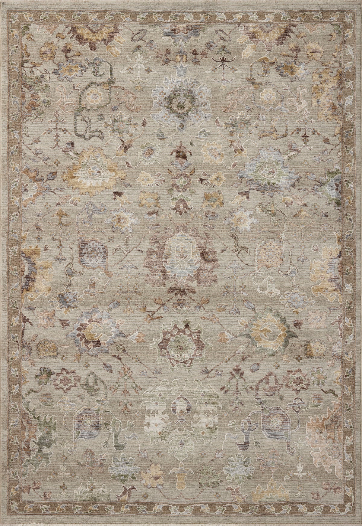 Tapis Loloi Rugs AYLNAYL-02FGPL Aylin AYL-02 Fog / Plum