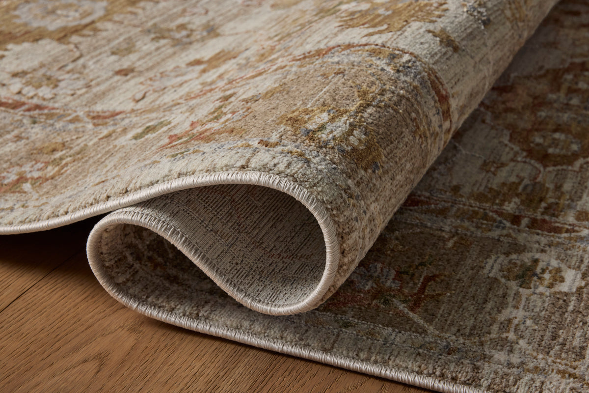 Tapis Loloi Rugs AYLNAYL-04PPSR Aylin AYL-04 Pebble / Sunrise