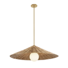 Dounia Home - DH-ADARATCON-LG-NR - Ada Rattan Cone Pendant - Natural Raffia