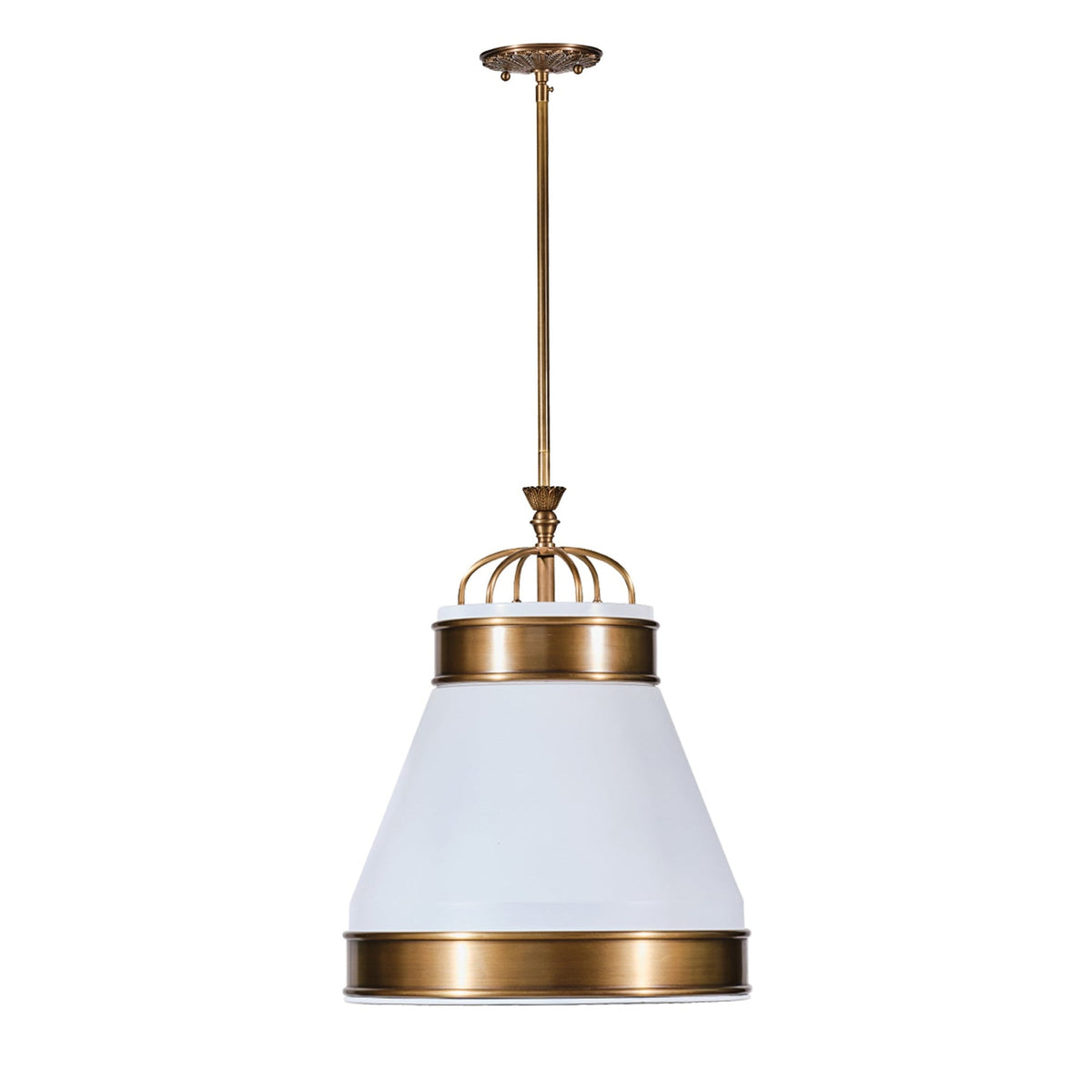 Varaluz - 549P01MWHTBRZ - One Light Pendant - Savarin - Heritage White/Heritage Bronze