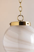 Mitzi H989701S-AGB Ambra Suspension dans Laiton vieilli