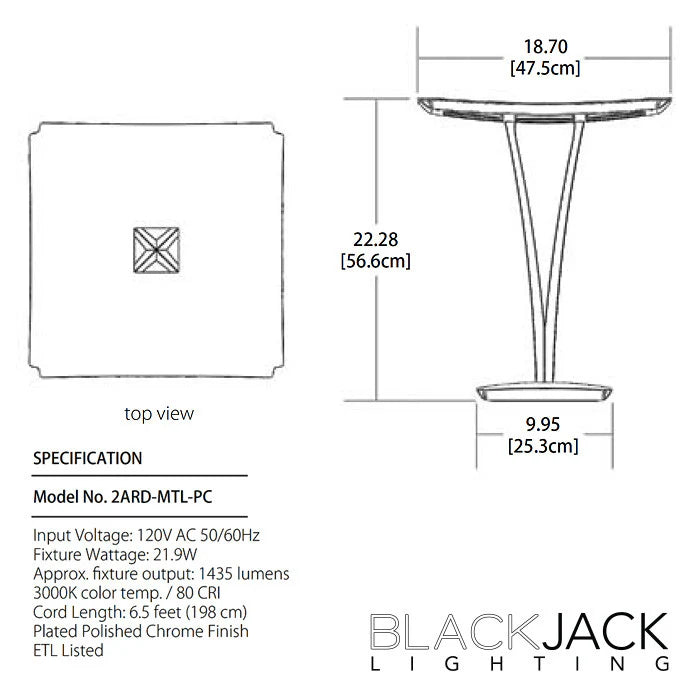 Aradess LED Table Lamp by Blackjack Lighting | Showroom Model