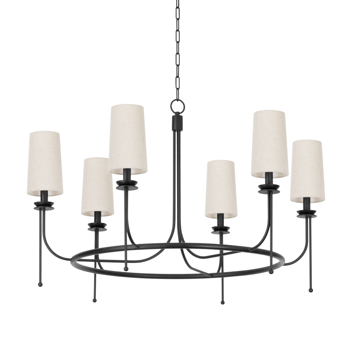 Troy Lighting - F1240-FOR - Six Light Chandelier - Calder - Forged Iron