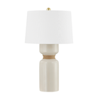 Hudson Valley Lighting BKO1101-AGB/CIC Mindy Table Lamp in Ceramic Ivory Crackle