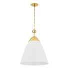 Hudson Valley Lighting BKO1501-AGB/WP BRONSON Pendant in White Plaster