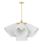 Hudson Valley Lighting BKO1502-AGB/WP BRONSON Chandelier in White Plaster