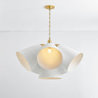 Hudson Valley Lighting BKO1502-AGB/WP BRONSON Chandelier in White Plaster