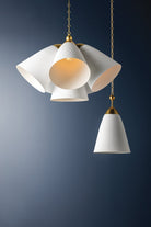 Hudson Valley Lighting BKO1502-AGB/WP BRONSON Chandelier in White Plaster