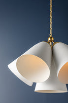 Hudson Valley Lighting BKO1502-AGB/WP BRONSON Chandelier in White Plaster