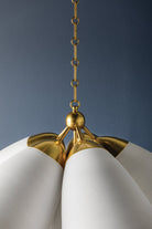 Hudson Valley Lighting BKO1502-AGB/WP BRONSON Chandelier in White Plaster